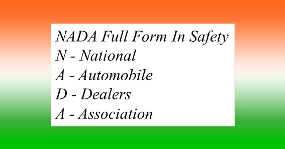 NADA Full Form In Safety